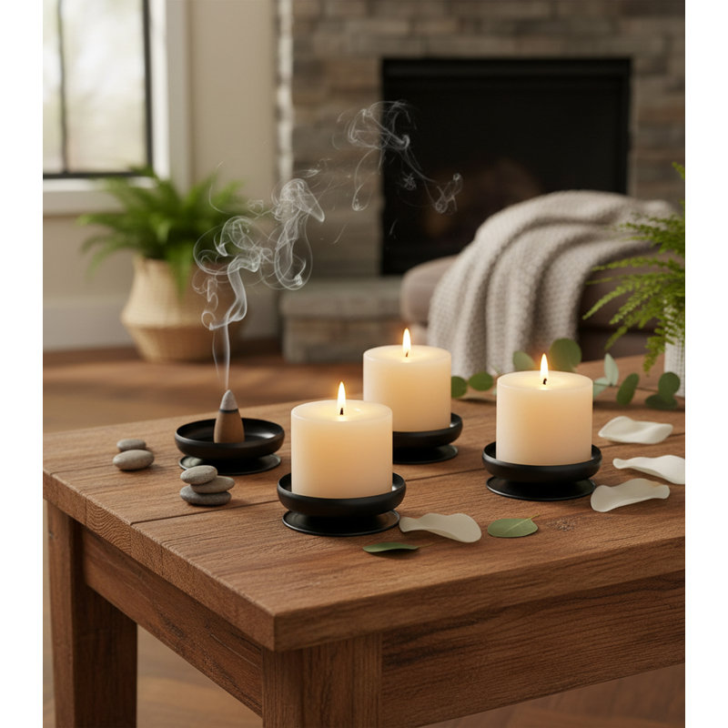 4 Piece Metal Tabletop Pillar Set
