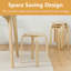 Chaise d'appoint empilable en bois massif Ginyard