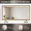 Miroir de salle de bain à cadre mural en aluminium noir mat-1832930161
