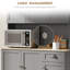 Buffet de cuisine de ferme moderne avec comptoir, tiroir et armoire pour four à micro-ondes pour un rangement et une organisation efficaces