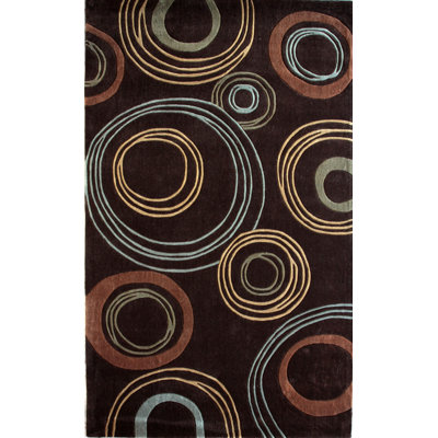 Tapis brun touffeté à la main Lakefield