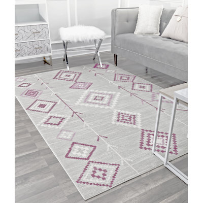 Tapis tribal autochtone fuschia Bodrum
