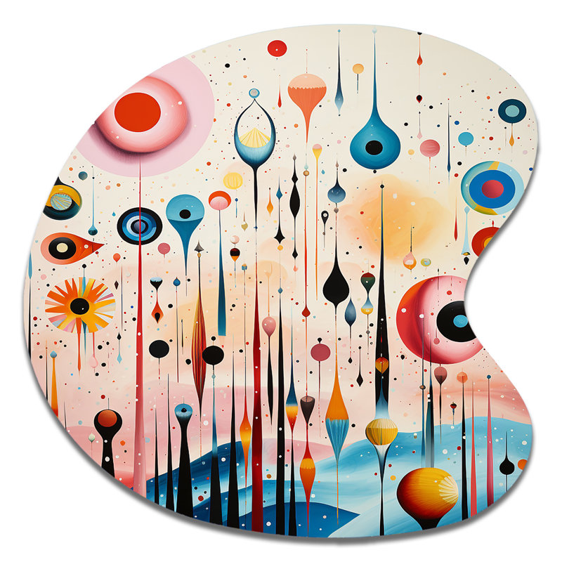 «Crystalline Consciousness», art rétro abstrait - art mural asymétrique minimaliste en métal, H 27 po x l 27 po