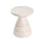 Table d'appoint en béton légère avec forme, finition et surface lisse fiable, sans assemblage