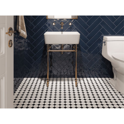 Carreau de mosaïque en porcelaine Cascade Octagon