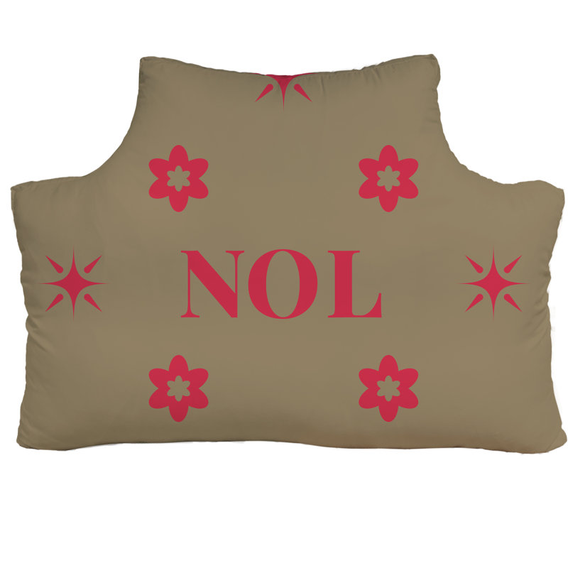 Tête de lit pour grand lit New Orleans, Doré / rouge, Rectangulaire H 29,5 po x l 39,5 po
