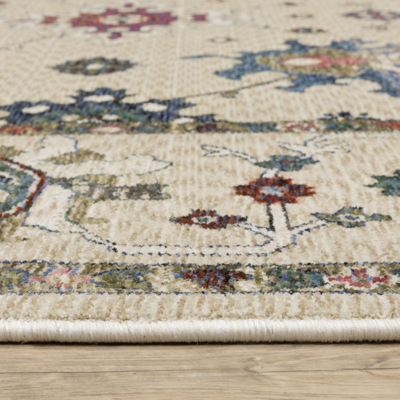 Erlich Floral Indoor Rug, Rectangle 6'7" x 9'9"