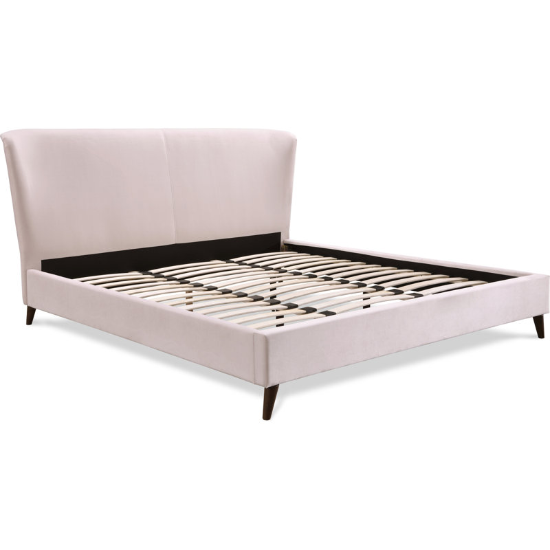 Adore Decor Adele Jupiter Wingback Upholstered Platform Bed, Pink, King