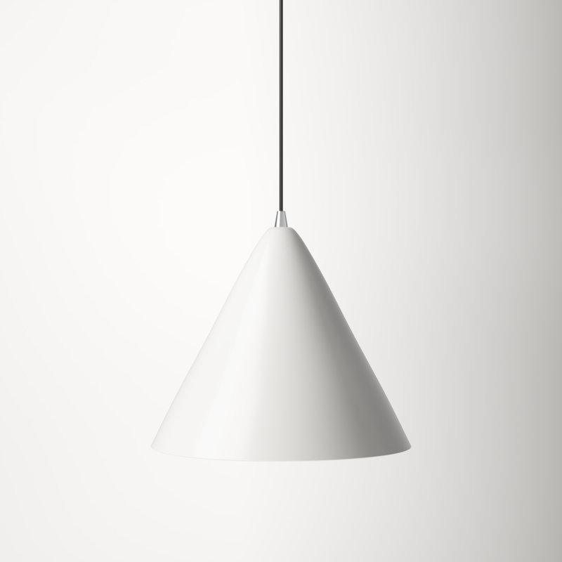 Oaklee 1 - Light Single Pendant, Shiny White, 18" H x 14" W x 14" D