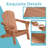 Oversize Foldable Adirondack Chair HDPE Weather-Resistant Firepit Chair With Cup Holder-123039078