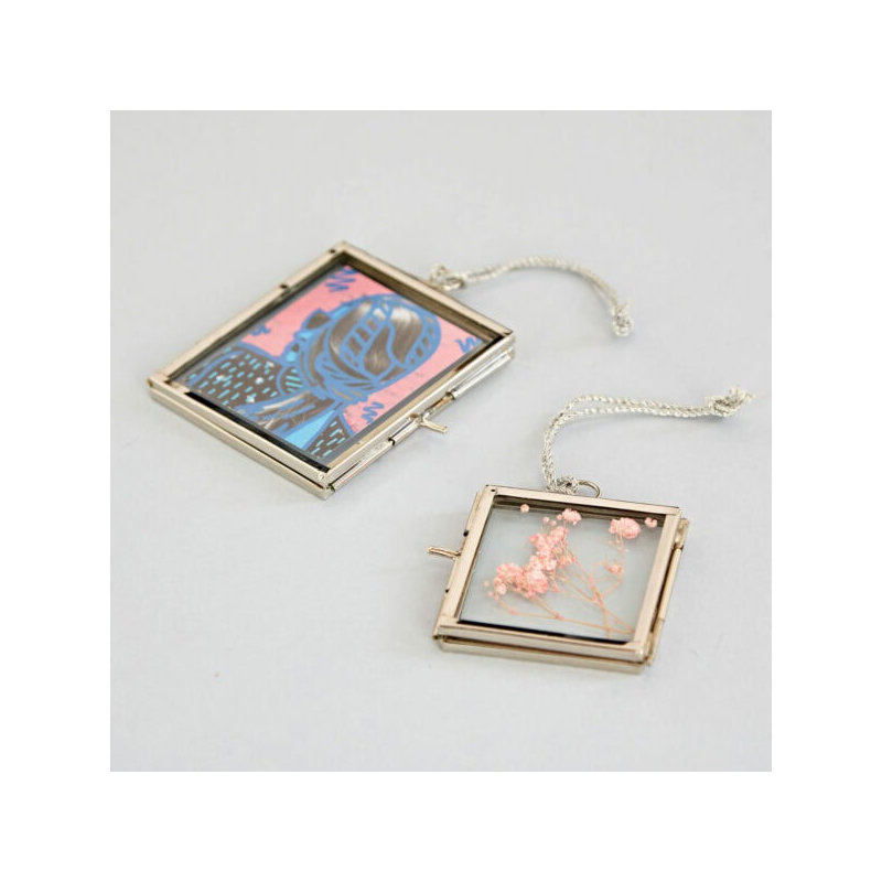 Single Picture Frame Metal Picture Frame, 8.2cm x 7.5cm, Silver