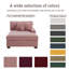 Chaise longue rembourrée en velours côtelé avec accoudoirs et coussins décoratifs-212234366-212234364