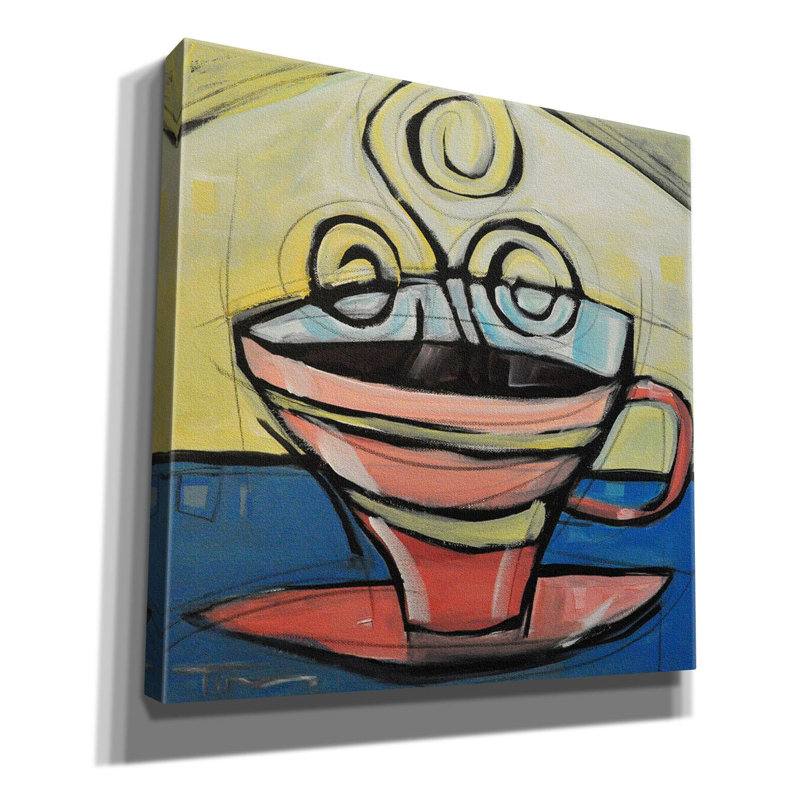 «Red Cup Barrel Studio» par Tim Nyberg, art mural sur toile, H 12 po x l 12 po x P 0,75 po