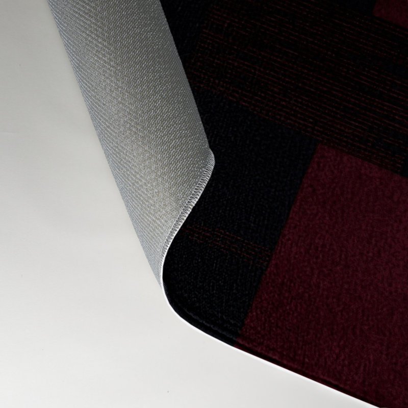 Tapis intérieur / extérieur mauve à carreaux, Rectangulaire 3 pi x 5 pi
