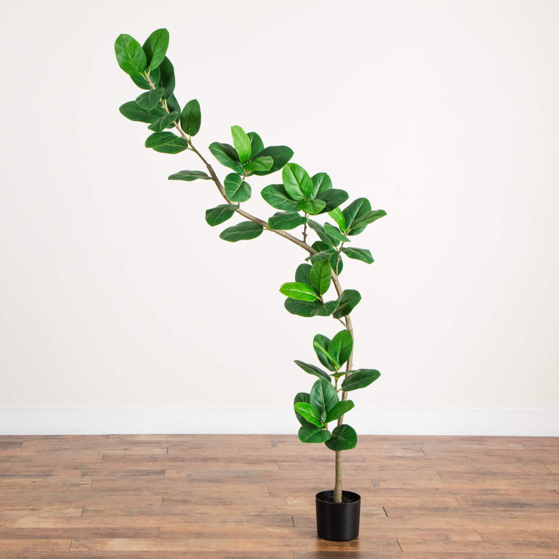 7Ft. Artificial Curved Trunk Audrey Ficus Tree