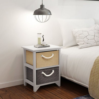 Emilio 2 Drawer Bedside Table