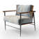 Fauteuil d'appoint rembourré beige Spatula Path To The Ink