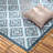 TOWN & COUNTRY EVERYDAY Brooks Retro Geo Outdoor Rug Blue Multi-97549322