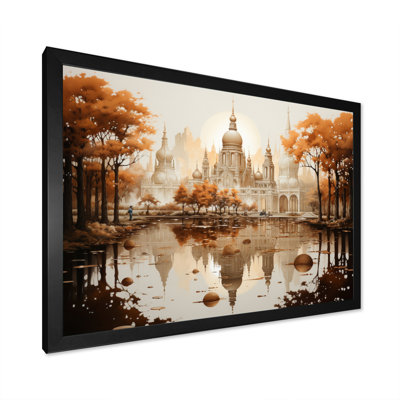 Hinduisim Art Temple Reflections III - Spiritual Wall Decor