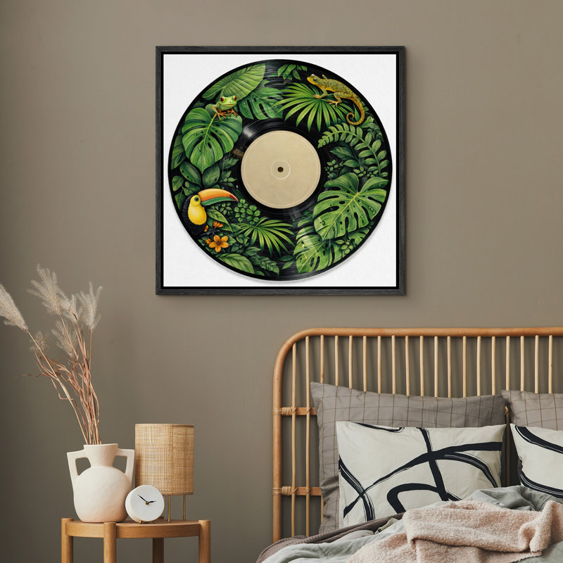 «Tropical Jungle», impression de vinyle sur toile, faune exotique et images botaniques, H 24 po x l 24 po x P 1,5 po