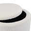 Sagebrook Home White Boucle Ottoman, Fluted Design, 2-Pieces