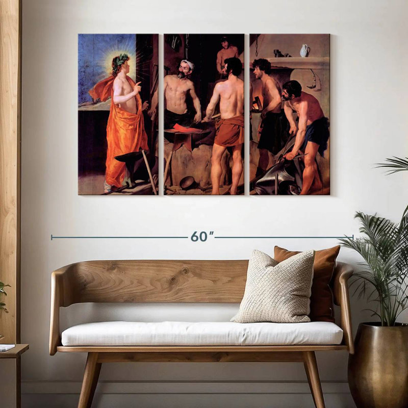 Apollo In The Forge Of Vulcan, 32" H x 50" W