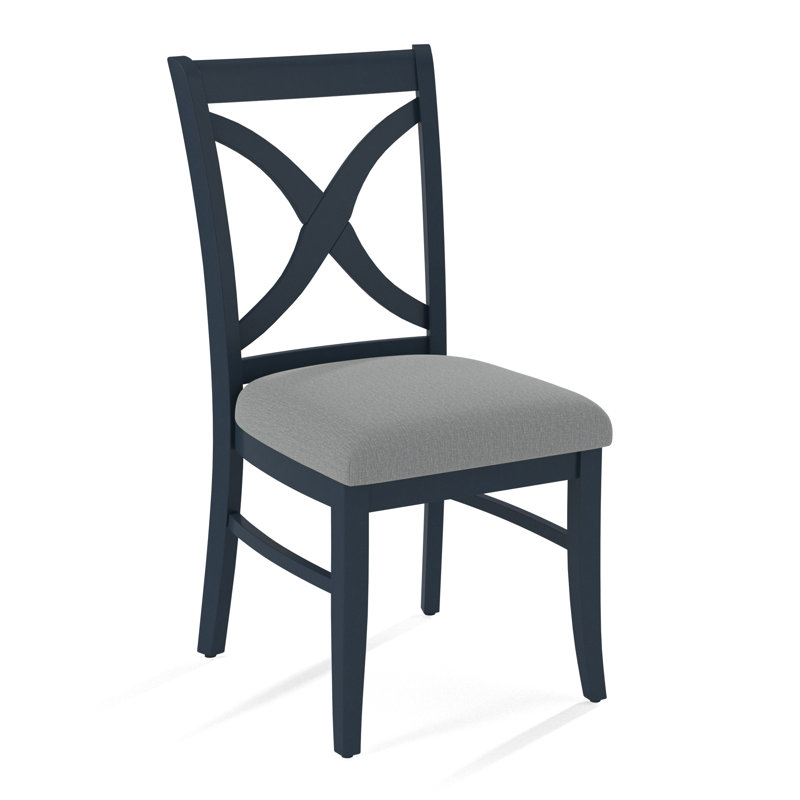 Chaise d'appoint Hues, Tissu performance bleu clair; 0851-55, Finition marine
