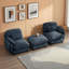 Canapé modulable 2 places en chenille avec pouf amovible-134768875