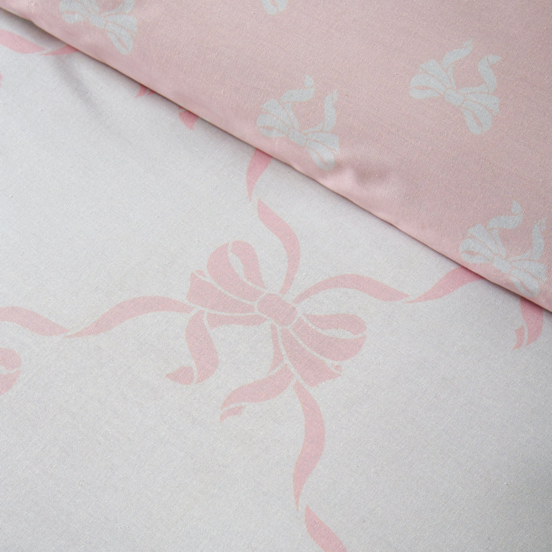 Pretty Bows Reversible Duvet Cover Set, Single