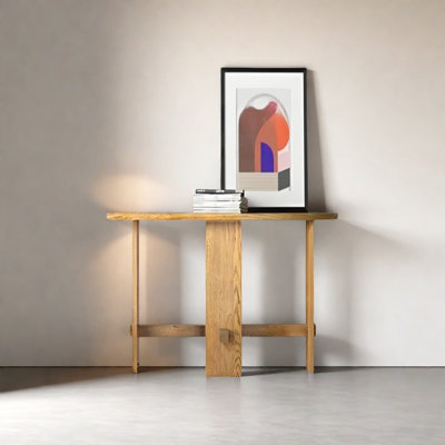 Retro Solid Wood Art Console Table