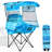 Single Outdoor Chair With Canopy Shade, Folding Reclining Beach Chair With Cup Holder And Cooler Bag, Lightweight Lounge Chair-1870317272