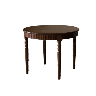 Brown Round Solid Wood Dining table