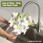 Arrangement floral de style lilas artificiel dans un vase en céramique Real Touch-1011451800