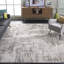Tapis abstrait en viscose / laine / coton tissé Bedford-98273883