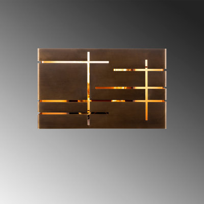 Applique murale encastrée 2 lumières à intensité variable brune Farnborough