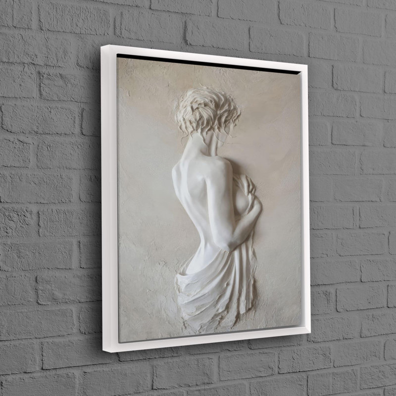 Femme abstraite, art mural sur toile, idéal comme cadeau décoratif moderne pour rehausser n'importe quelle pièce, Blanc