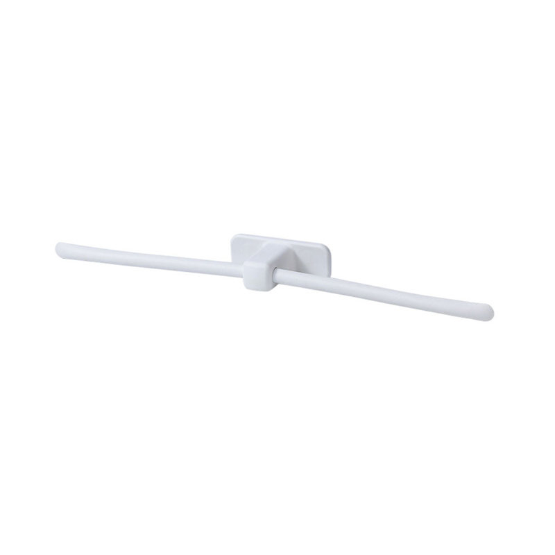 Porte-serviettes sans trou pour salle de bain, Blanc