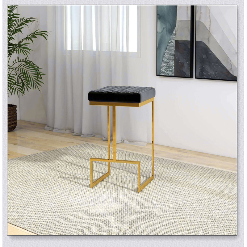 Tabouret rembourré Joel Mid Century Modern Luxury