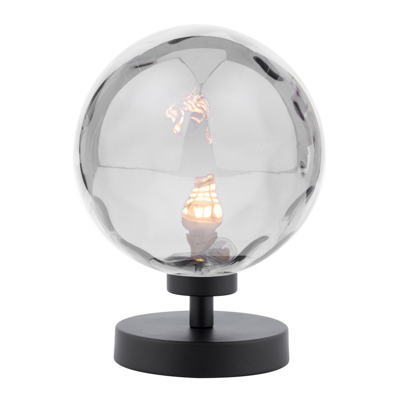 Metal Table Lamp Lamp, Matt Black, Smoke