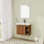 Meuble-lavabo flottant mural 28 po avec comptoir en céramique et porte à fermeture en douceur 28 po