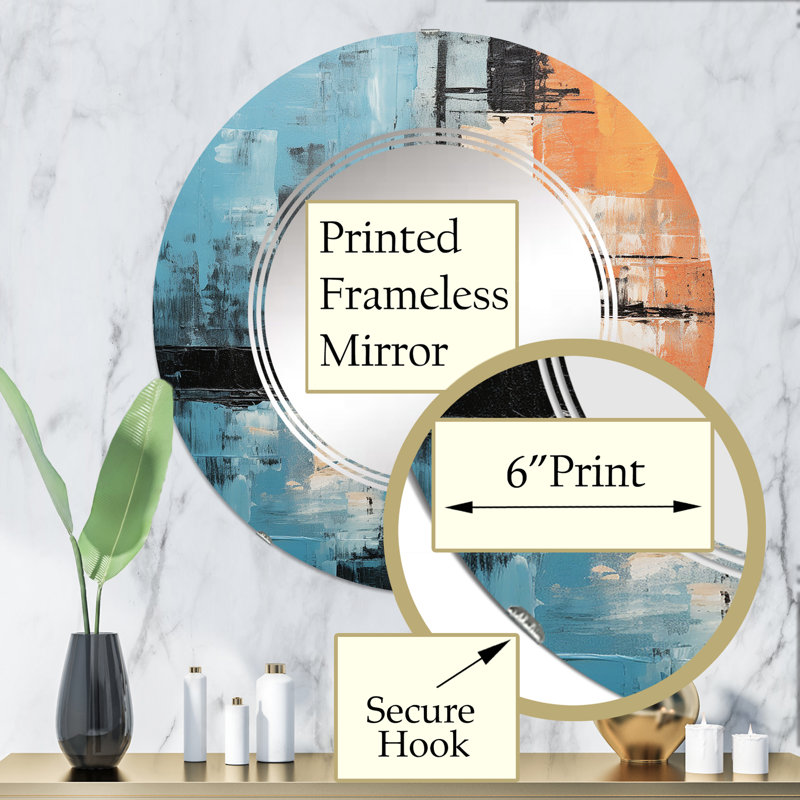 Miroir mural sans cadre Talloway, 32 po x 32 po