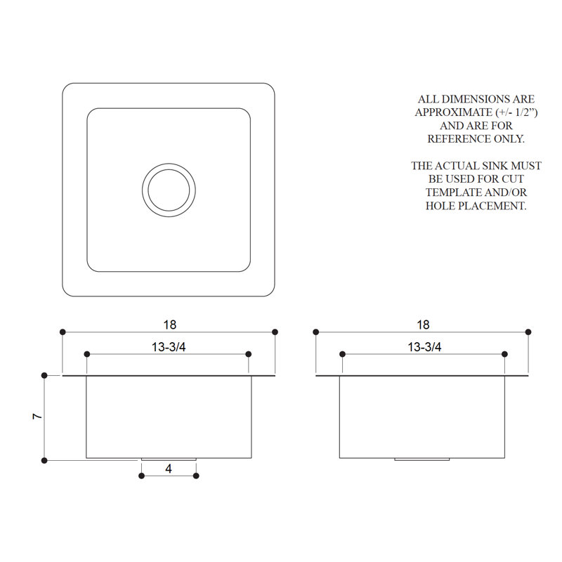 Chico 18'' L Mounting / Installation Required Single Bowl Copper Kitchen Sink, Matte Nickel