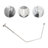 Corner Shower Curtain Rod for Bathroom Bathtub