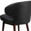 Chaise de salle d'attente en cuir avec structure en bois Dedo-24678727