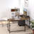 Magoon L-Shaped Metal Base Computer Desk