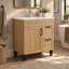 Ensemble meuble-lavabo et lavabo pour salle de bain, comprenant un meuble de 31,66 pouces avec deux tiroirs et des portes à fermeture douce — convient à une utilisation dans une salle de bain.