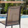 6-Person Patio dining set with Round Dining Table and 6 Stackable Armrest Chairs