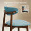 Chaise d'appoint rembourrée en bois massif (ensemble de 2)-132119805