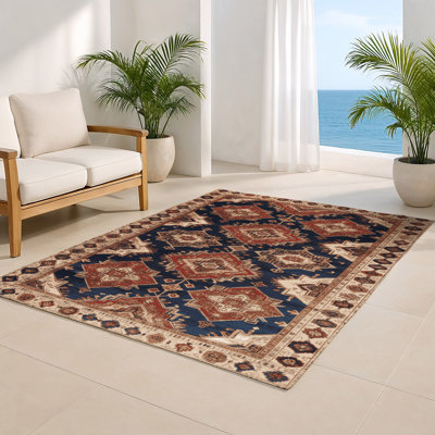 Tapis d'intérieur et d'extérieur brun Persian