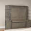 Lit escamotable Queen gain de place avec rangement, en bois MDF, de style moderne, pour bureau à domicile-260673863
